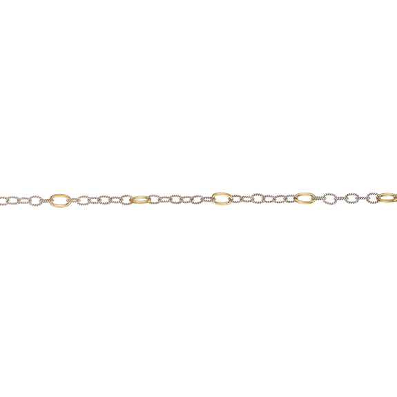 Twisted Link with Brass Rings Chain