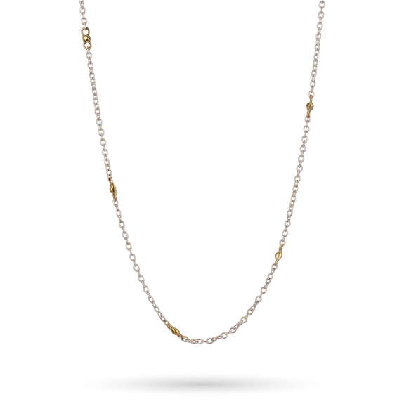 Thin Cable with Brass Beads Chain